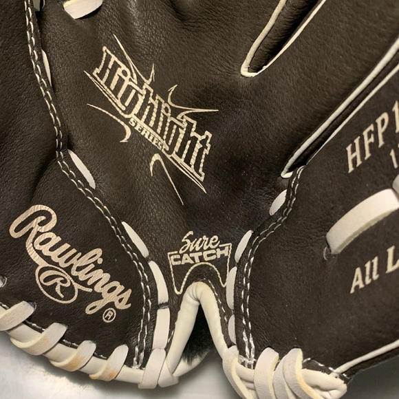 Rawlings Leather baseball Mitt Like NEW Basket weave highlight HFP120BRW 12 inch - Picture 7 of 11